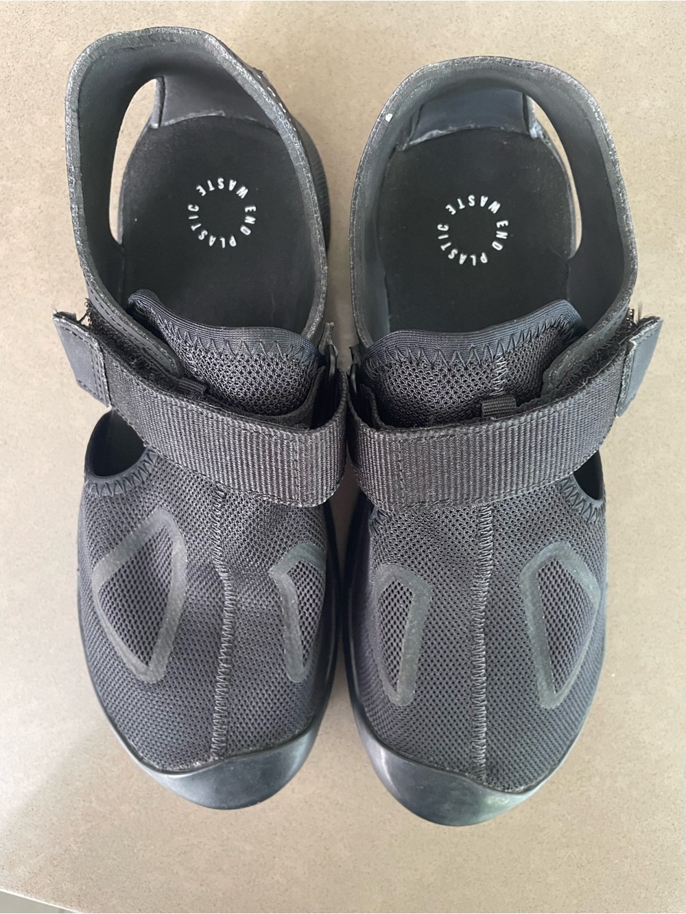 Adidas Kids Black Water Shoes with Velcro Strap